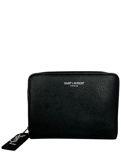 Pre-owned Saint Laurent Rive Gauche Zip Around Compact Wallet (authentic Pre-loved)