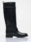 Saint Laurent Women River Leather Boots In Black