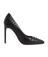 Saint Laurent Riveted Pointed High Heels In Black