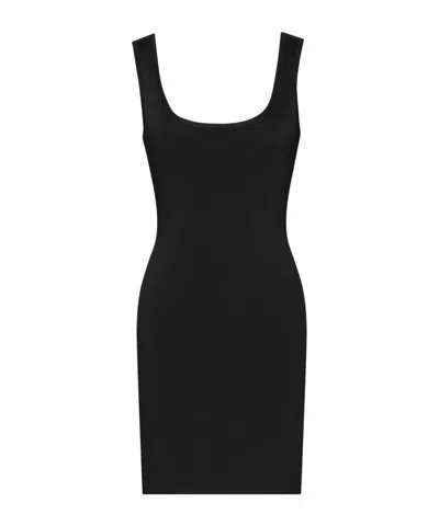 Saint Laurent Robe Courte Débardeur En Maille In Black
