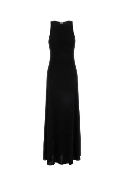 Saint Laurent Robe Longue Debardeu In Black