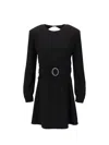 Saint Laurent ml Sable Black Backless Short Dress In Black