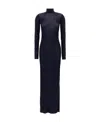 Saint Laurent Roll-neck Maxi Dress In Black
