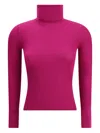Saint Laurent Cashmere-wool Ribbed Turtleneck Sweater In Pink