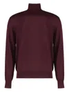 Saint Laurent Roll-neck Sweater In Red
