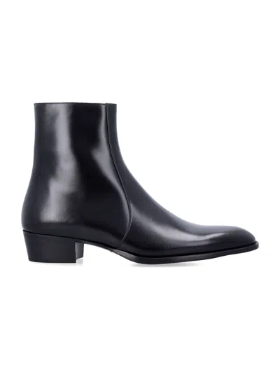 SAINT LAURENT SAINT LAURENT ROMAN LEATHER ANKLE BOOTS