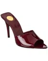 Saint Laurent Romy Patent Leather Mules In Brown