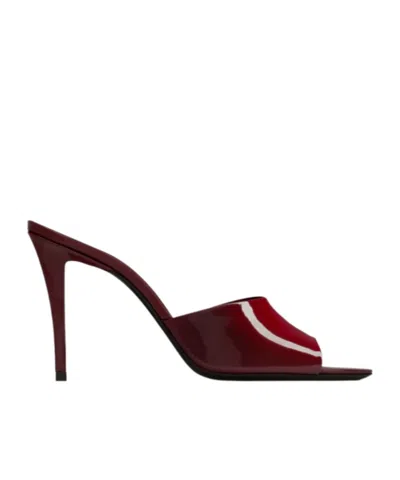 SAINT LAURENT SAINT LAURENT SLIDE SANDALS BORDEAUX