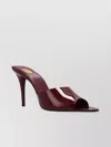 Saint Laurent Romy Patent Leather Mules In Brown
