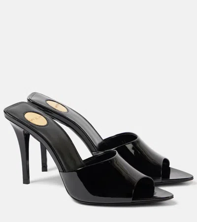 SAINT LAURENT ROMY PATENT LEATHER MULES