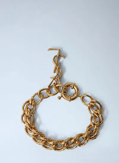 Saint Laurent Rope Bracelet In Gold