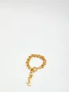 Saint Laurent Metal Rope Chain Bracelet Accessories In Gold