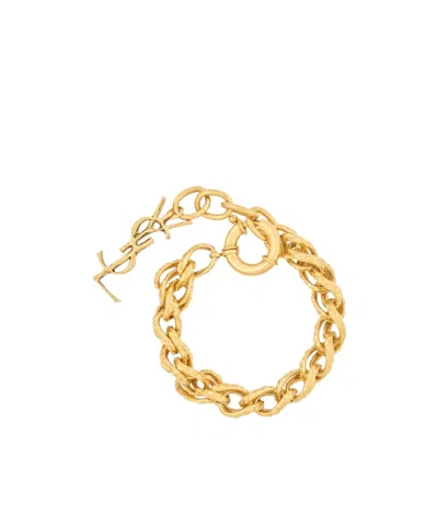 Saint Laurent Rope-chain Bracelet In Metal In Gold