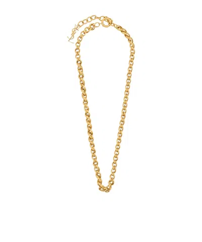 Saint Laurent Rope-chain Necklace In Metal