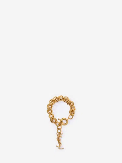 Saint Laurent Ropechain Bracelet In Metal In Gold