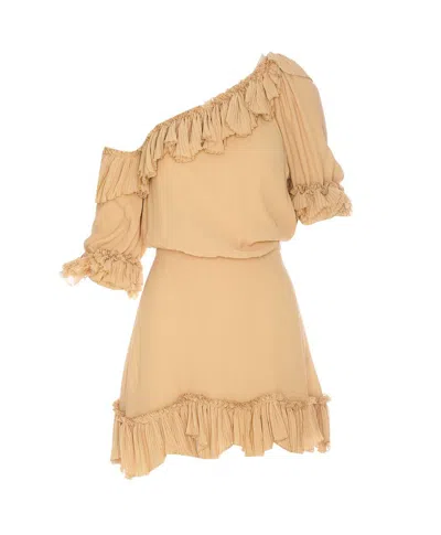 Saint Laurent Rouched Mini Dress