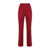 Saint Laurent Cotton-twill Straight-leg Pants In Red