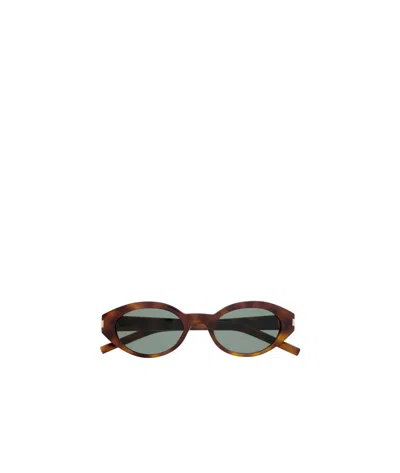Saint Laurent Round Cat-eye Sunglasses In Black