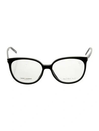 Pre-owned Saint Laurent Round Eyeglasses In Black