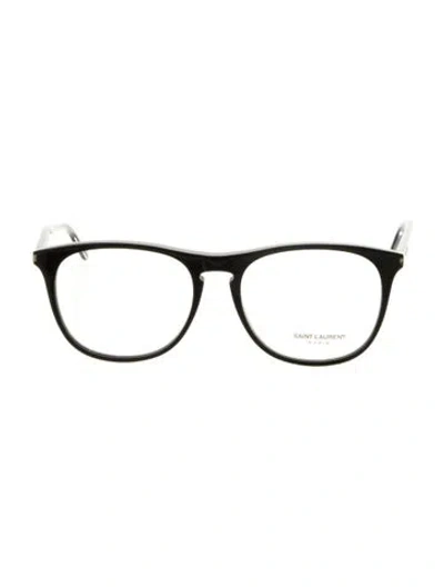 Pre-owned Saint Laurent Round Eyeglasses In Black