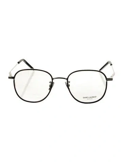Pre-owned Saint Laurent Round Eyeglasses In Black