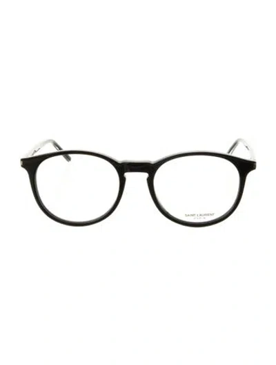 Pre-owned Saint Laurent Round Eyeglasses In Black