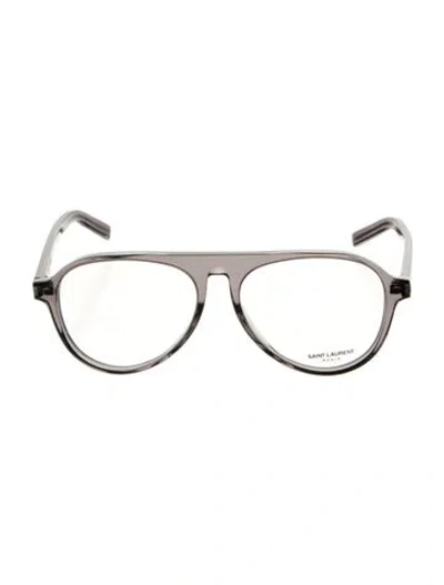 Pre-owned Saint Laurent Round Eyeglasses In Black