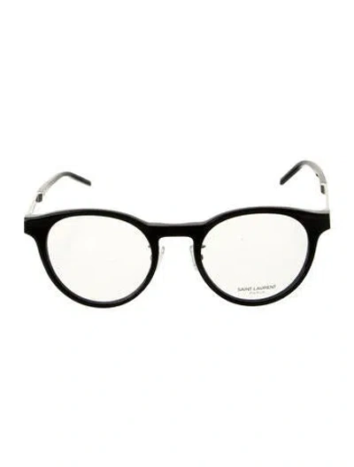 Pre-owned Saint Laurent Round Eyeglasses In Black
