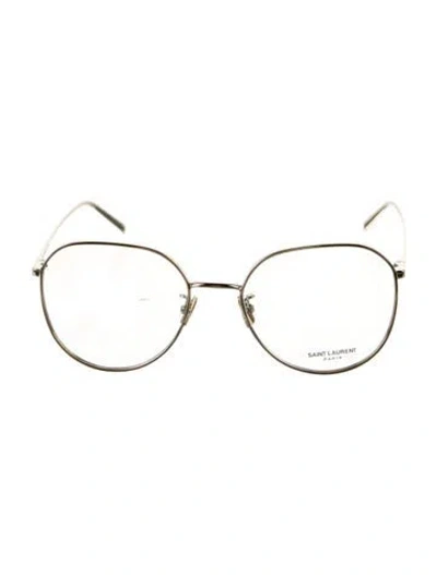Pre-owned Saint Laurent Round Eyeglasses In Gold