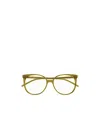 Saint Laurent Round Frame Flat Mirror In Brown