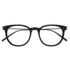 Saint Laurent Round Frame Glasses In 001 Black Black Transpare