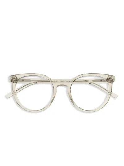 Saint Laurent Round-frame Glasses In Grey