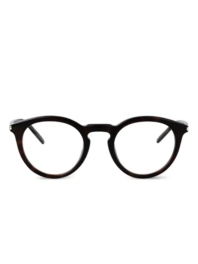 Saint Laurent Round-frame Glasses In Black