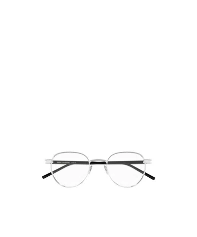 Saint Laurent Round-frame Glasses In Black