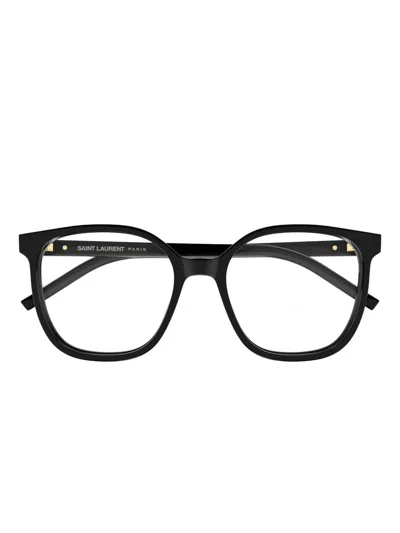 Saint Laurent Round-frame Glasses In Black