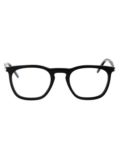 Saint Laurent Round Frame Glasses In Black