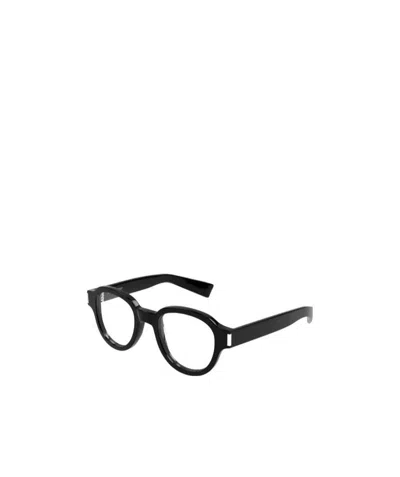 Saint Laurent Round-frame Glasses In Black