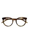 Saint Laurent Round-frame Glasses In Brown