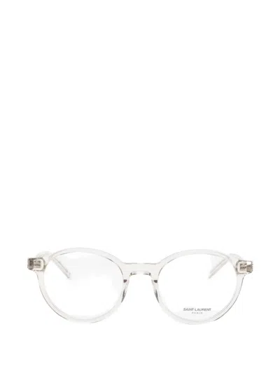 Saint Laurent Round-frame Glasses In Neutral