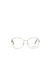 Saint Laurent Round Frame Glasses In Nude