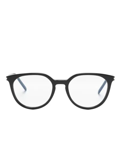 Saint Laurent Round-frame Glasses In Schwarz