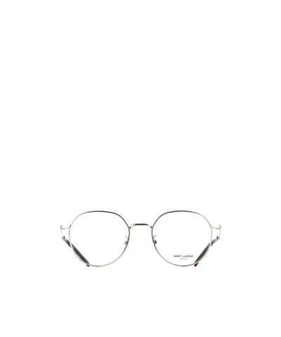 Saint Laurent Round-frame Glasses In White