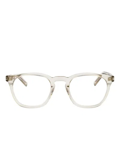 Saint Laurent Round-frame Glasses In White