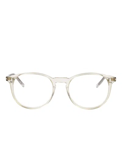 Saint Laurent Round-frame Glasses In Transparent