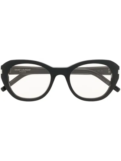 Saint Laurent Sonnenbrille Mit Rundem Gestell In Black