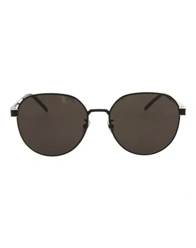 Saint Laurent Round-frame Metal Sunglasses Woman Sunglasses Multicolored Size 58 Metal In Brown