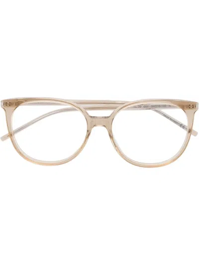 Saint Laurent Round-frame Optical Glasses In Neutrals