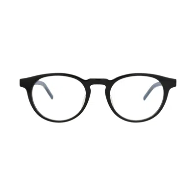Pre-owned Saint Laurent Round-frame Recycled Acetate Optical Frames 'black Transparent' | Women's Size Onesize
