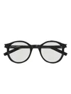 Saint Laurent Round-frame Sunglasses In Black