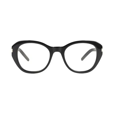 Pre-owned Saint Laurent Round Frame Sunglasses 'black/yellow' | Men's Size Onesize